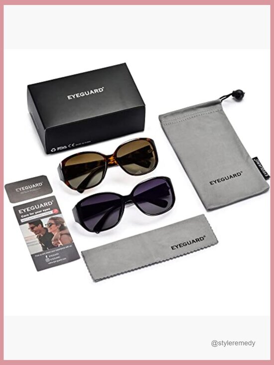 Polarized Retro Sunglasses UV400 Protection Oversized Square Frame main image 5